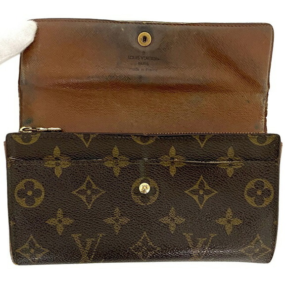 LOUIS VUITTON Long Wallet Portofeuil Sarah Brown Monogram M61734 MI1903  Bi-Fold - Picture 5 of 10